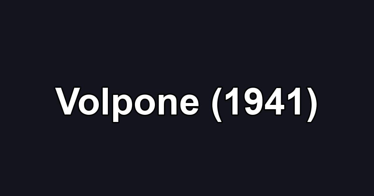 Volpone (1941)