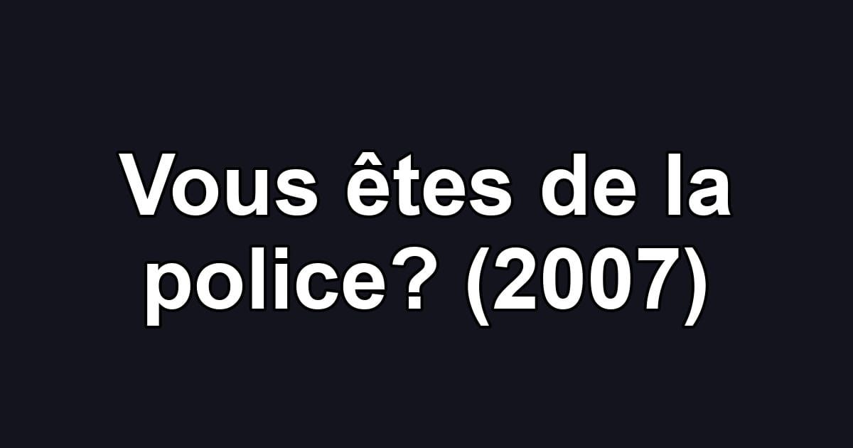 Vous êtes de la police? (2007)
