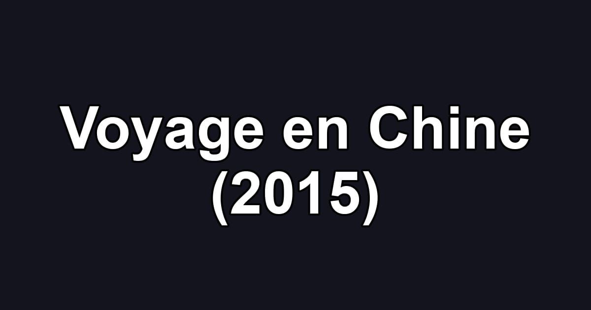 Voyage en Chine (2015)