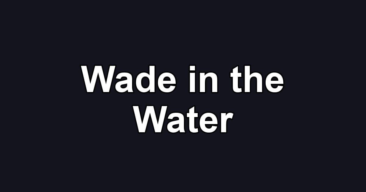 Wade in the Water