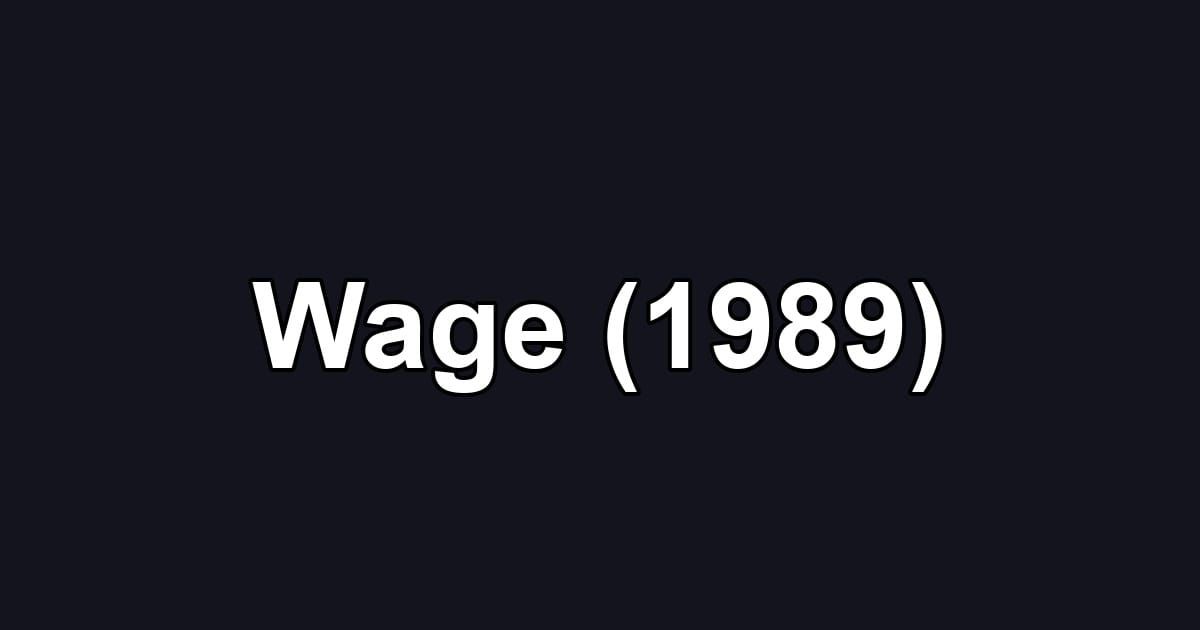 Wage (1989)