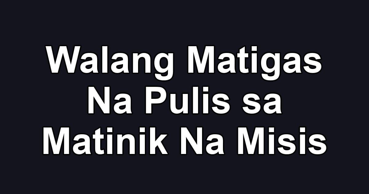 Walang Matigas Na Pulis sa Matinik Na Misis
