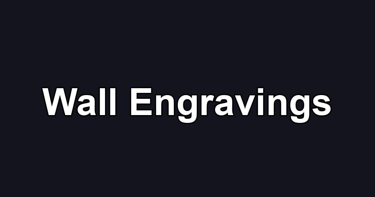 Wall Engravings