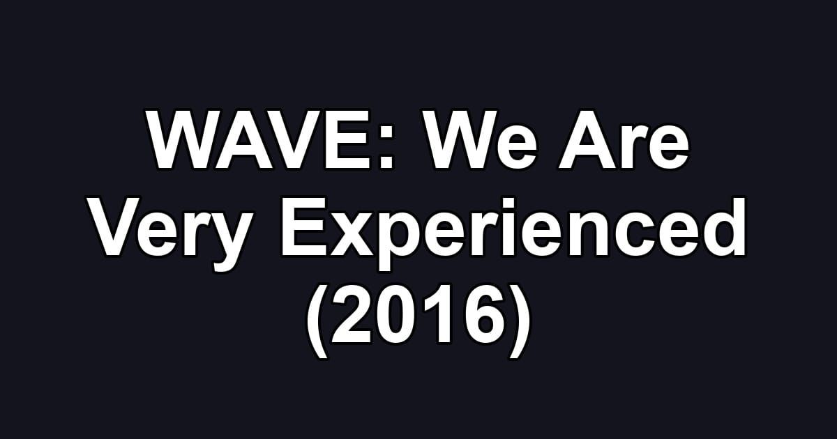WAVE: We Are Very Experienced (2016)