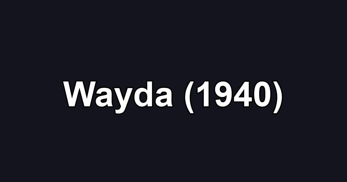 Wayda (1940)