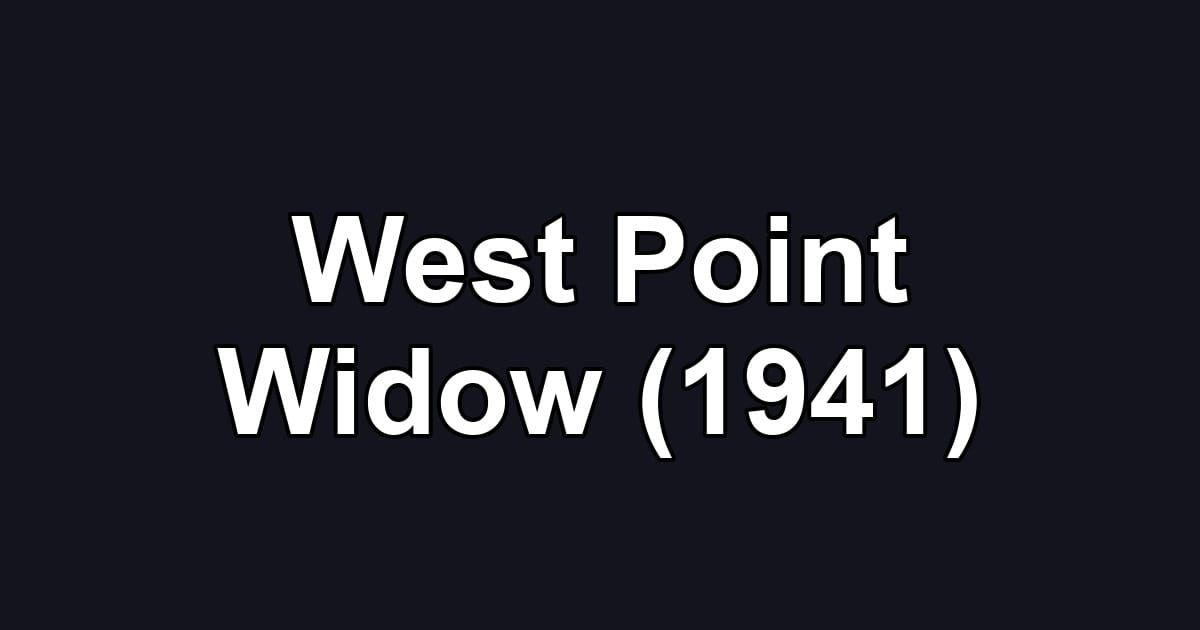 West Point Widow (1941)