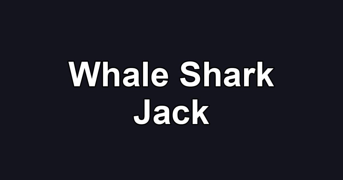 Whale Shark Jack