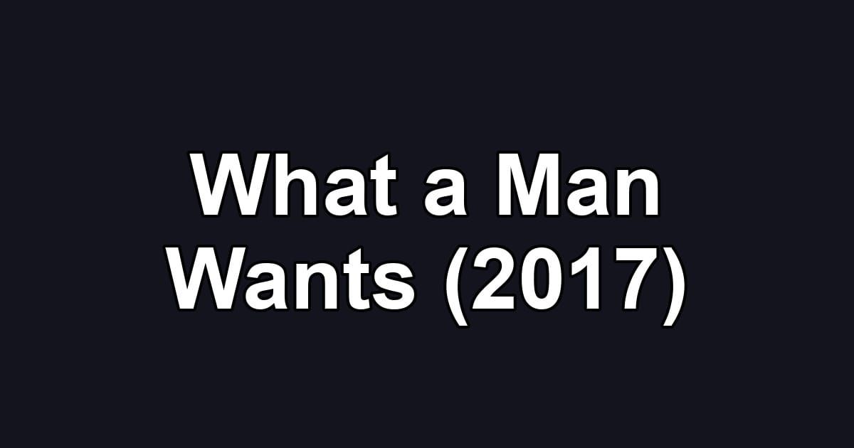 What a Man Wants (2017)