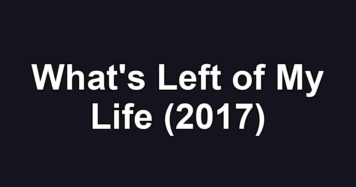 What's Left of My Life (2017)