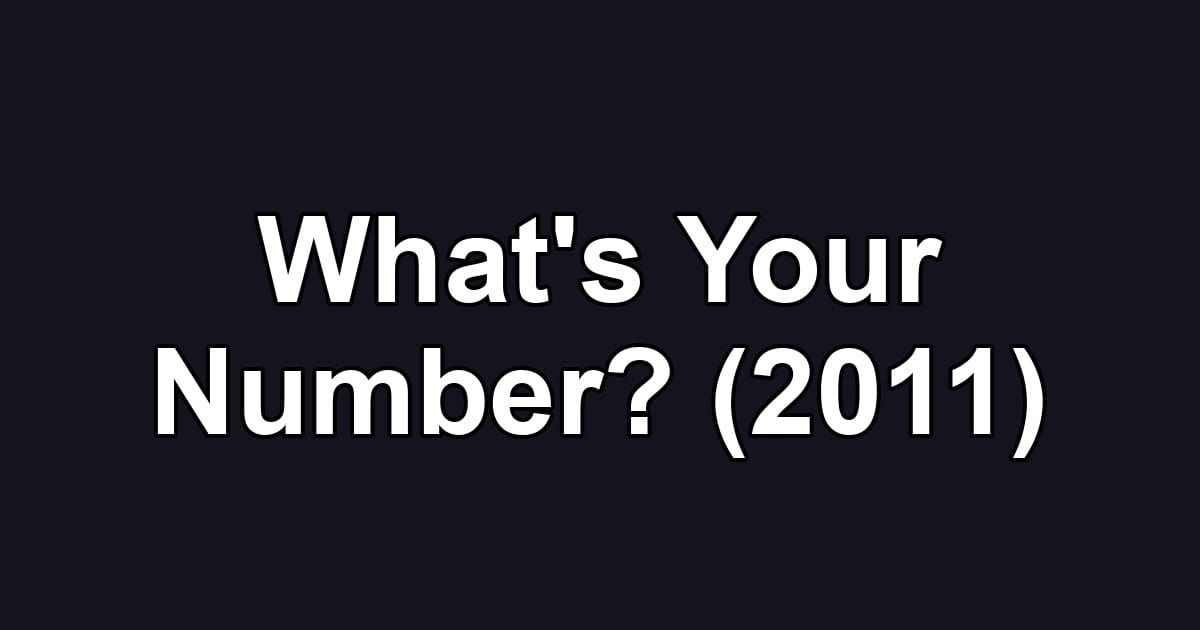 What's Your Number? (2011)
