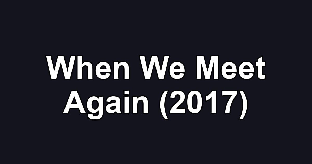 When We Meet Again (2017)