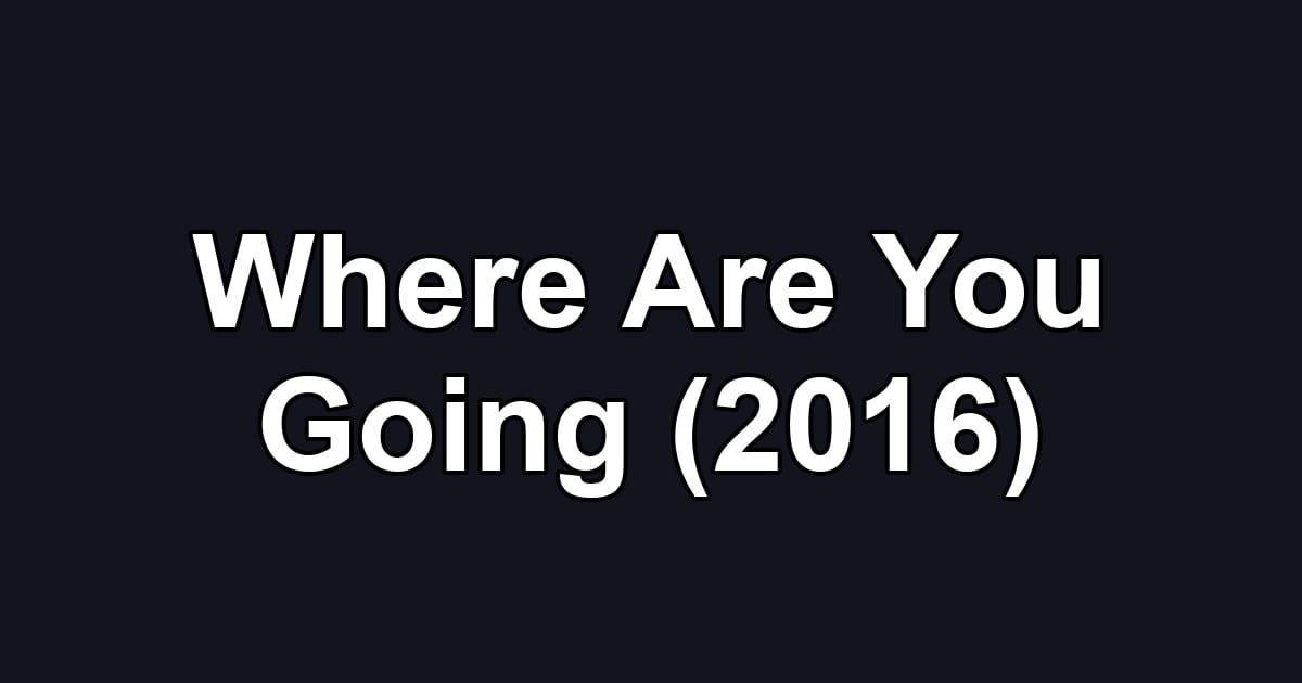Where Are You Going (2016)