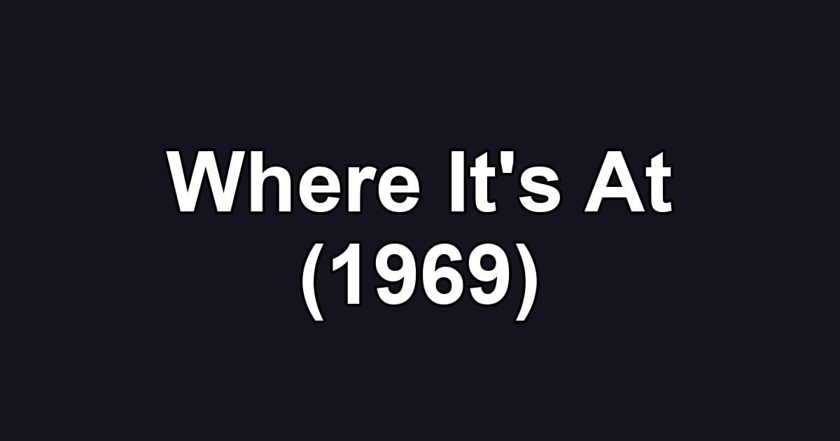 Where It's At (1969)