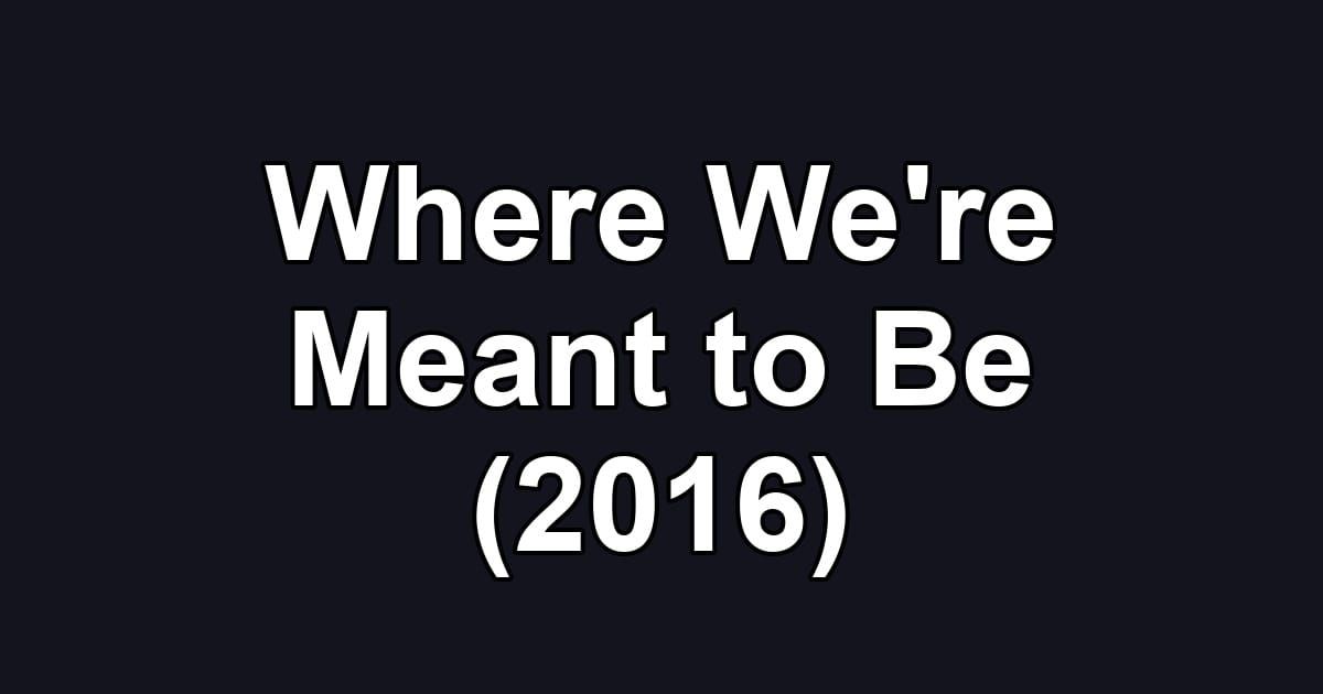 Where We're Meant to Be (2016)