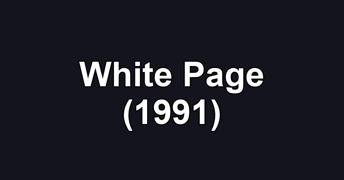 White Page (1991)