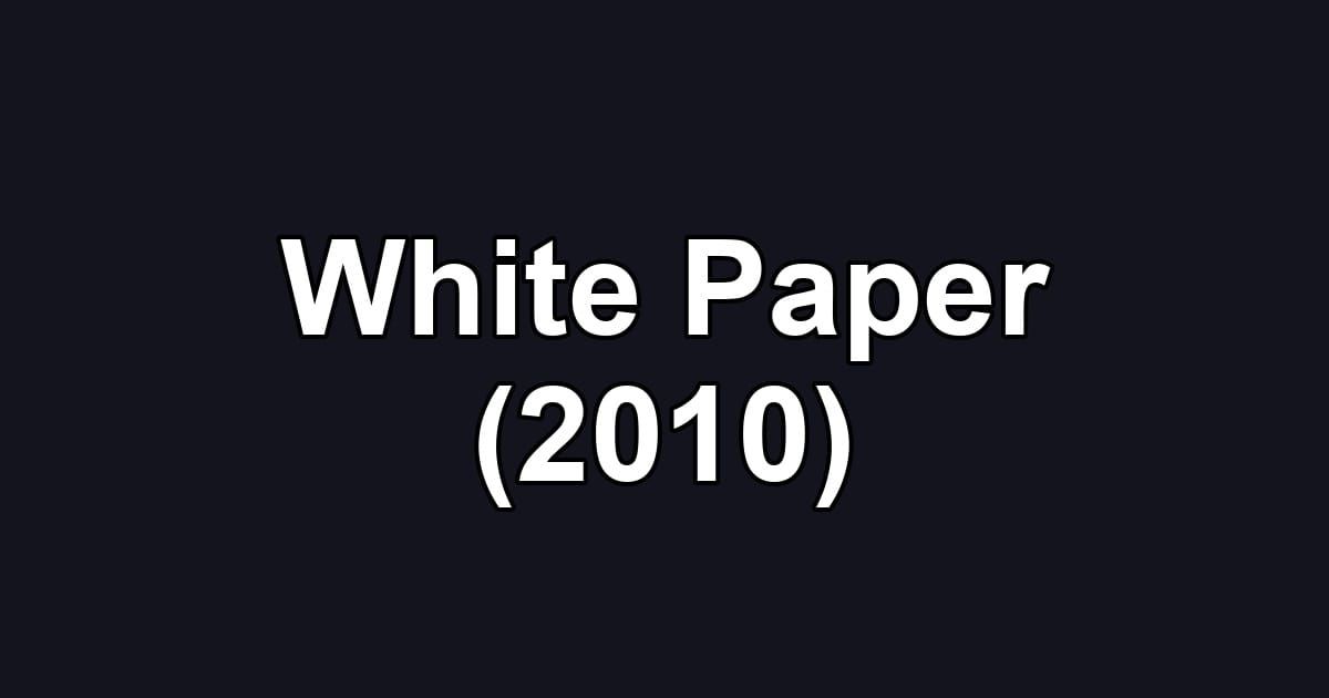 White Paper (2010)