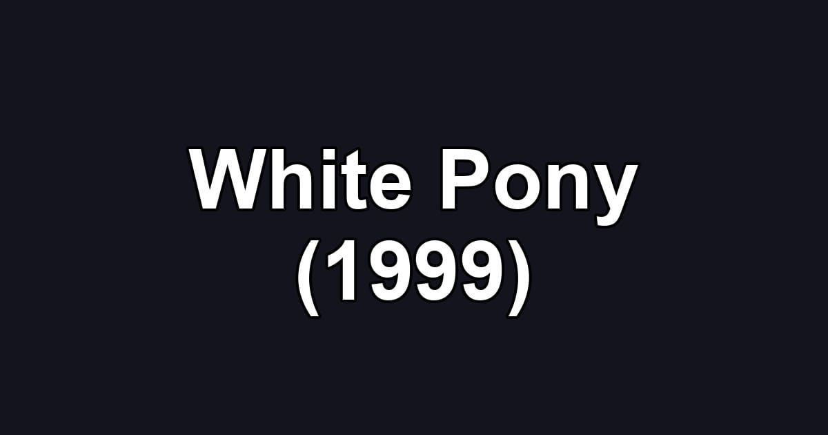 White Pony (1999)