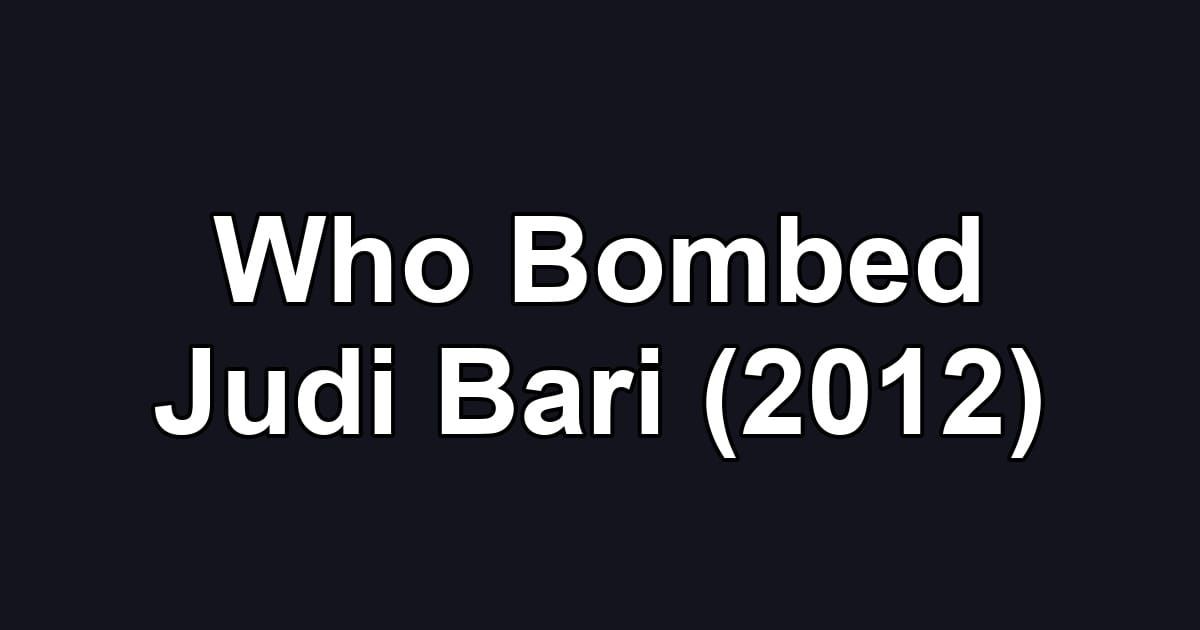 Who Bombed Judi Bari (2012)