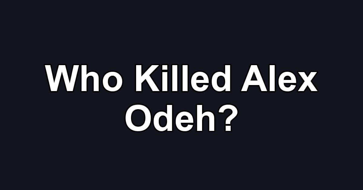 Who Killed Alex Odeh?