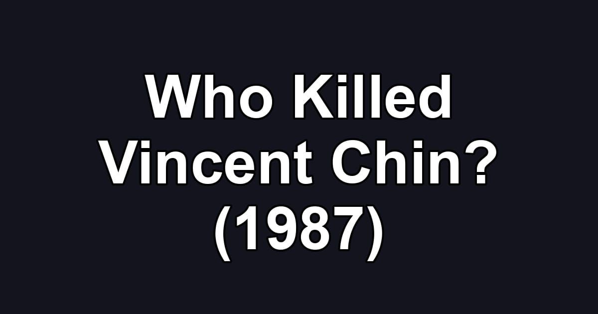Who Killed Vincent Chin? (1987)
