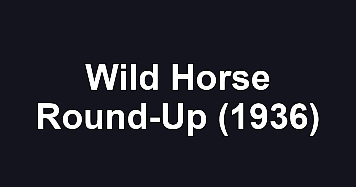 Wild Horse Round-Up (1936)