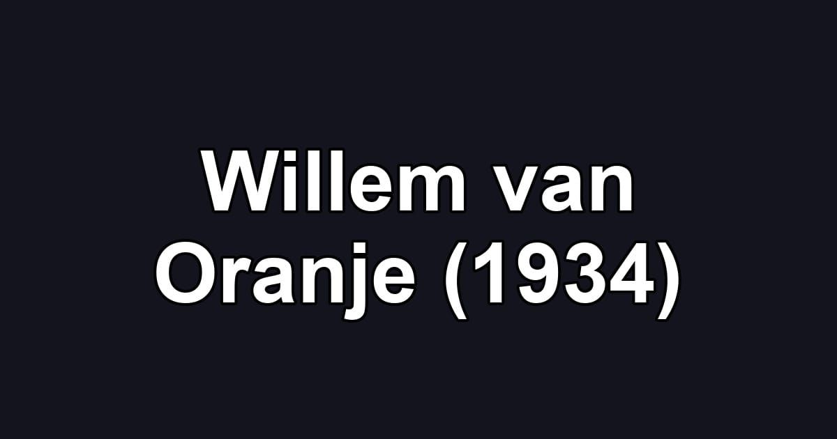 Willem van Oranje (1934)