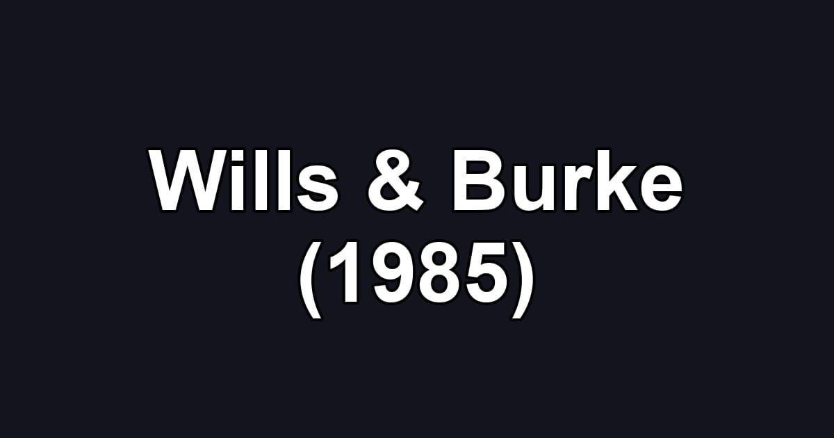 Wills & Burke (1985)