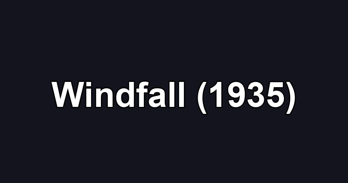 Windfall (1935)