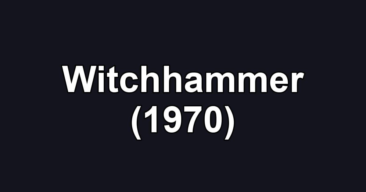 Witchhammer (1970)