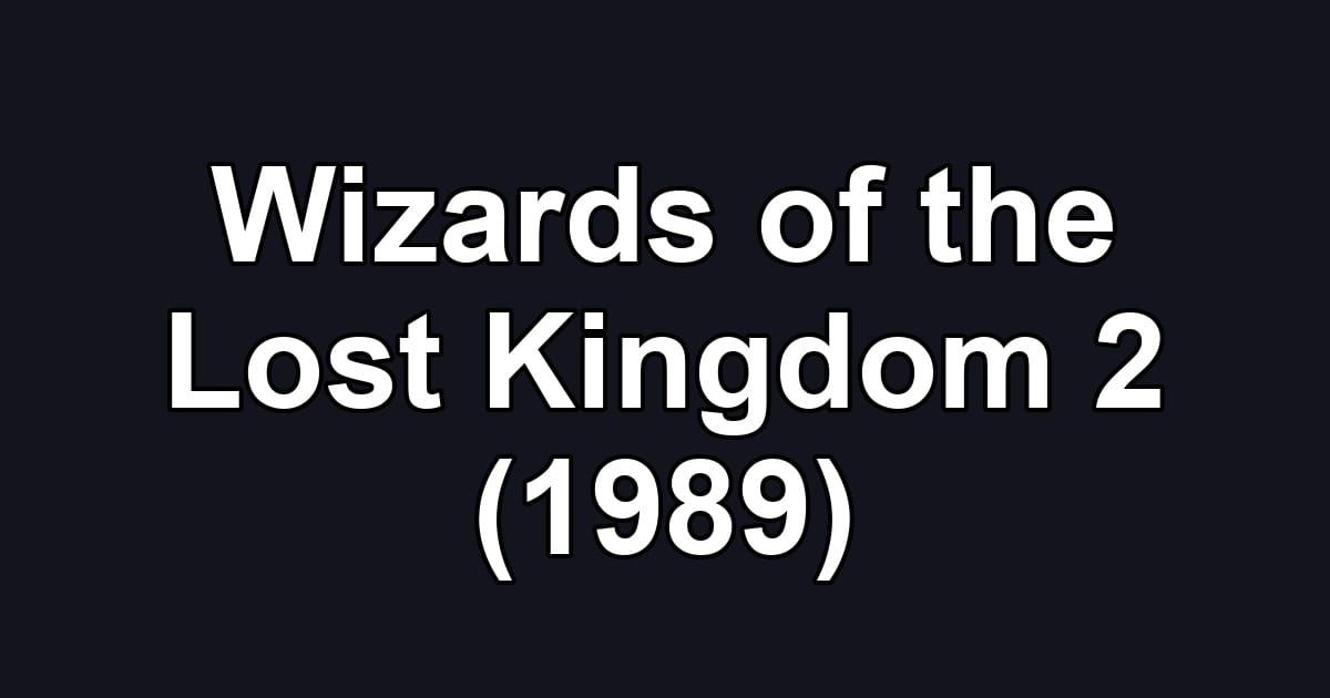 Wizards of the Lost Kingdom 2 (1989)