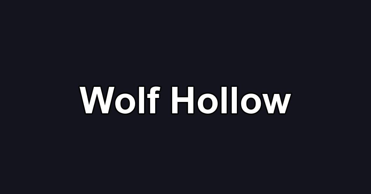 Wolf Hollow