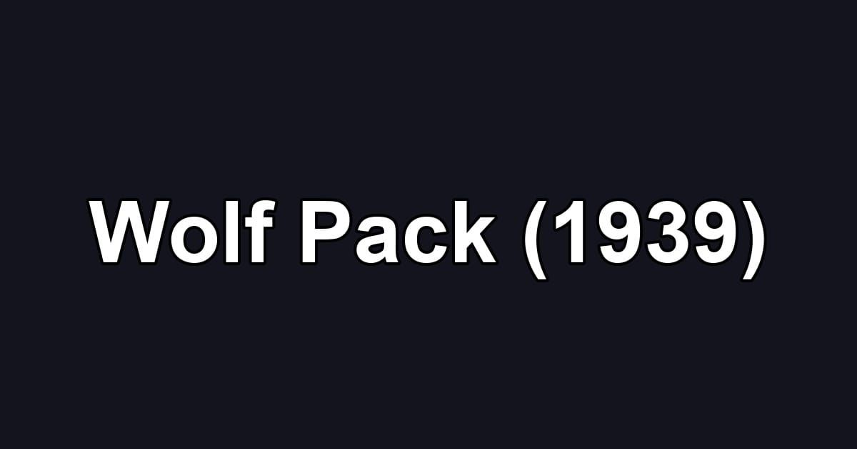 Wolf Pack (1939)