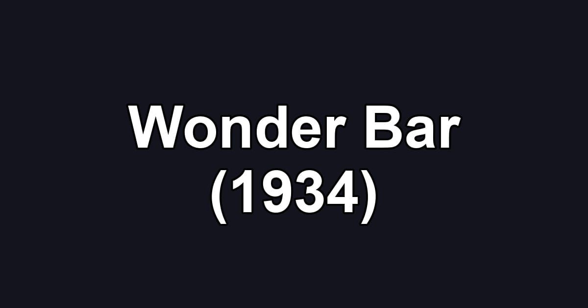 Wonder Bar (1934)