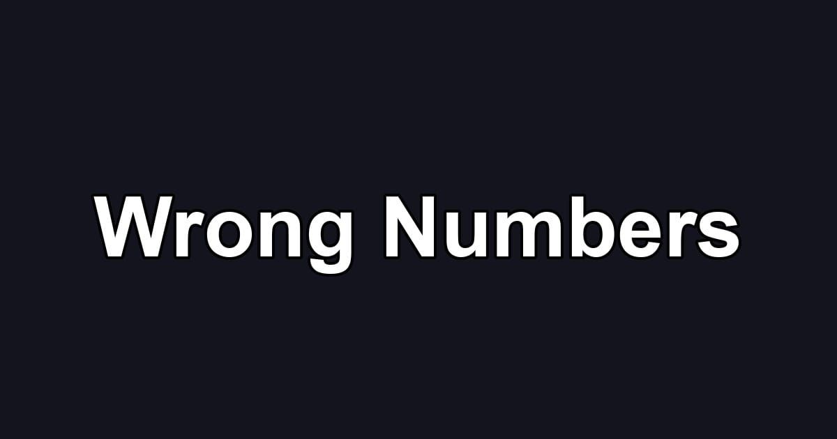 Wrong Numbers