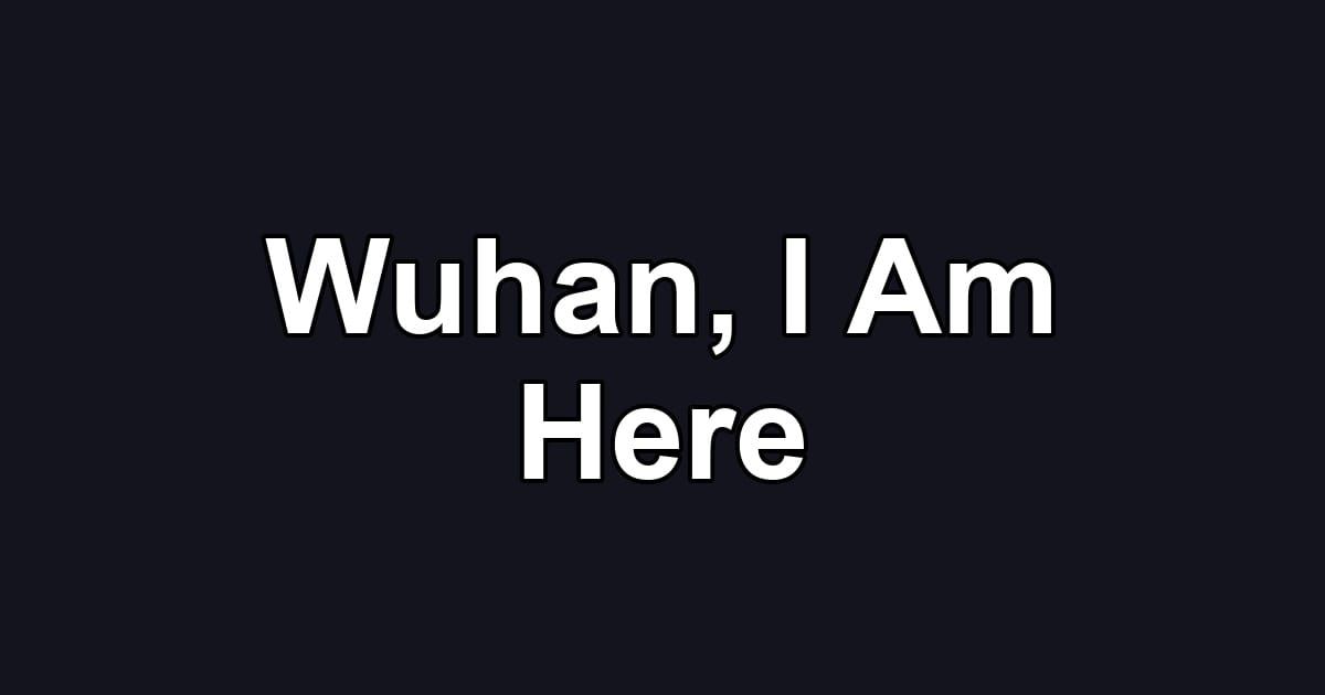 Wuhan, I Am Here