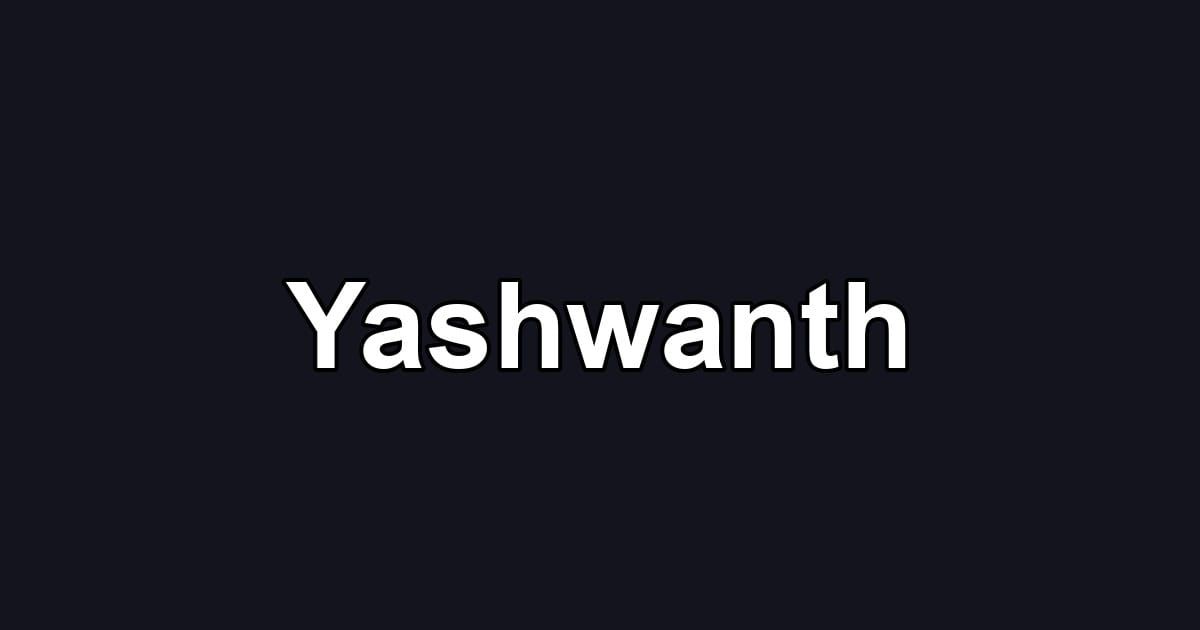 Yashwanth