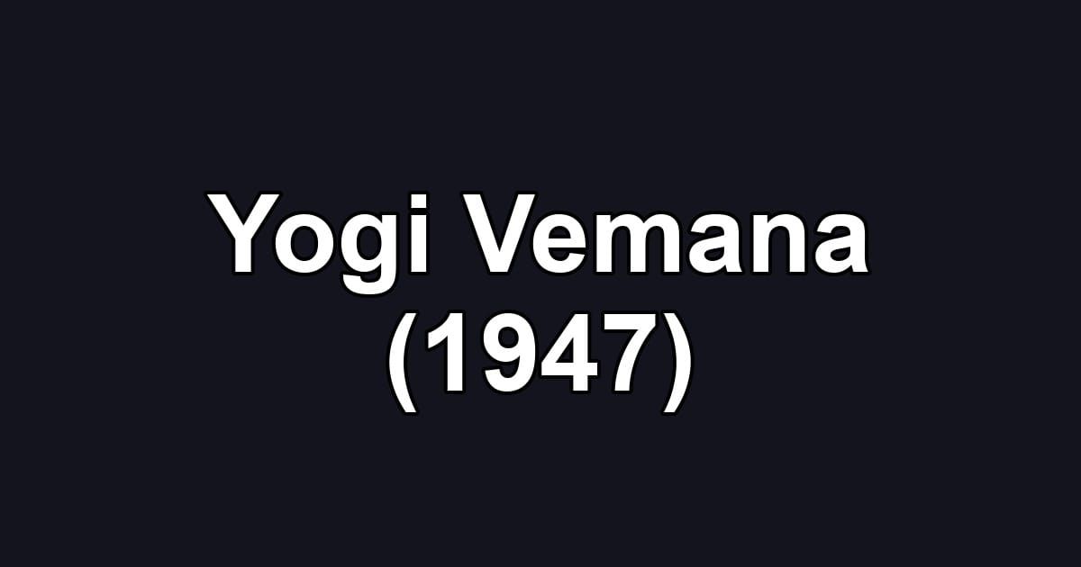 Yogi Vemana (1947)