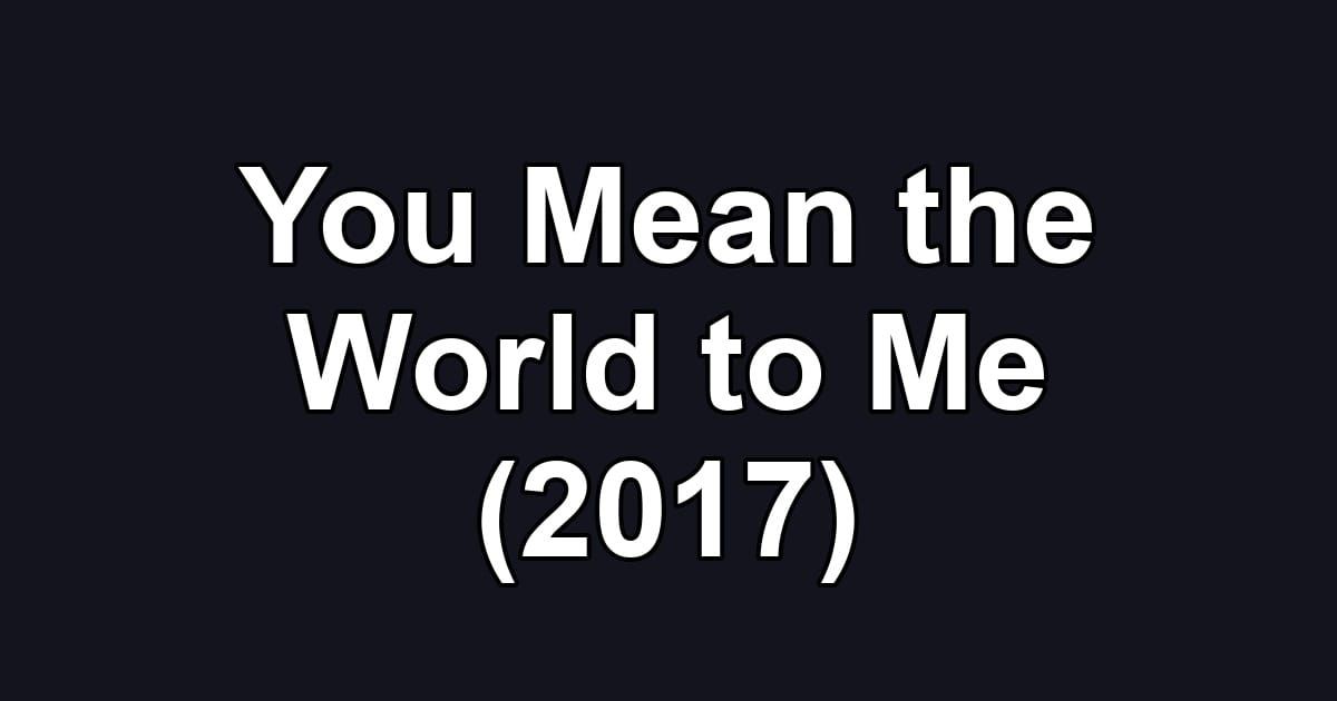 You Mean the World to Me (2017)