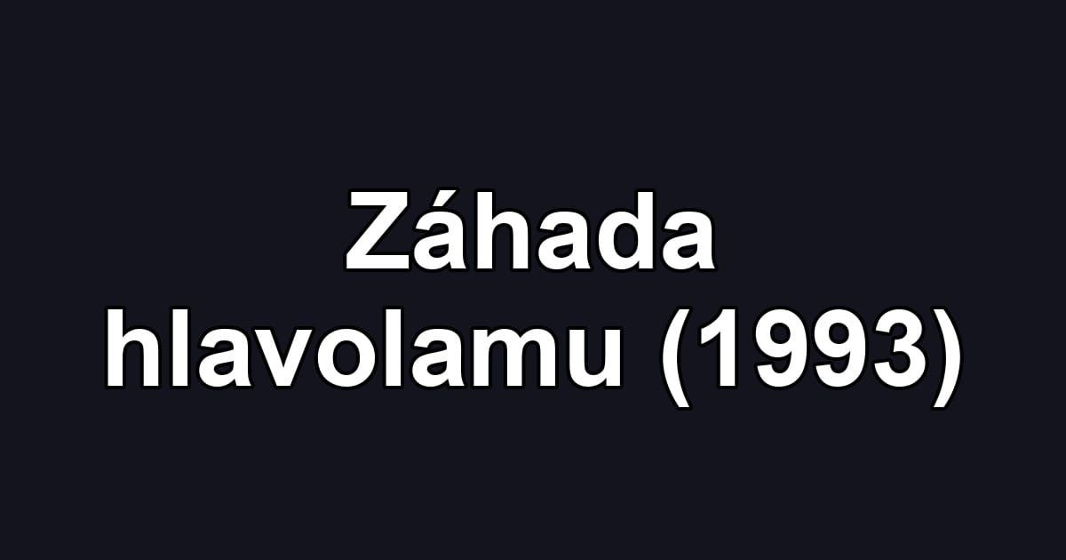 Záhada hlavolamu (1993)