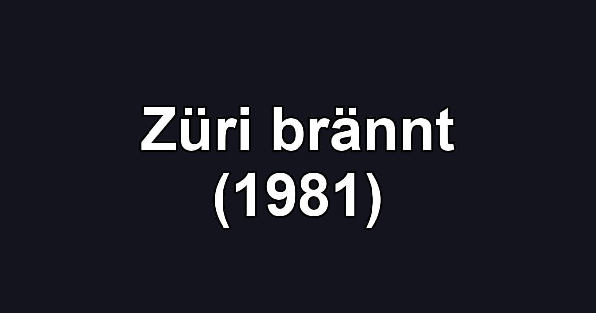 Züri brännt (1981)
