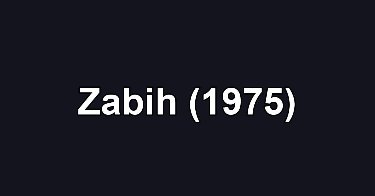 Zabih (1975)