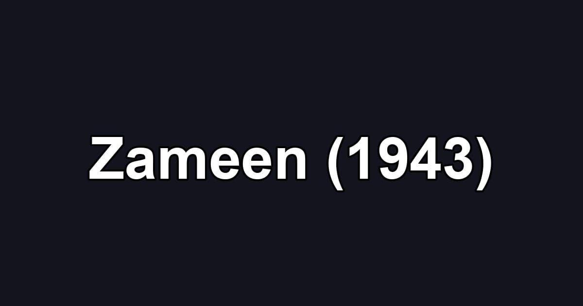 Zameen (1943)