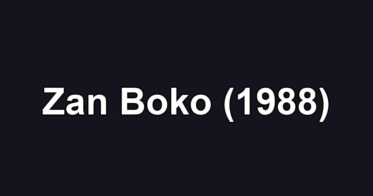 Zan Boko (1988)
