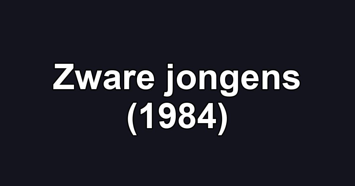 Zware jongens (1984)