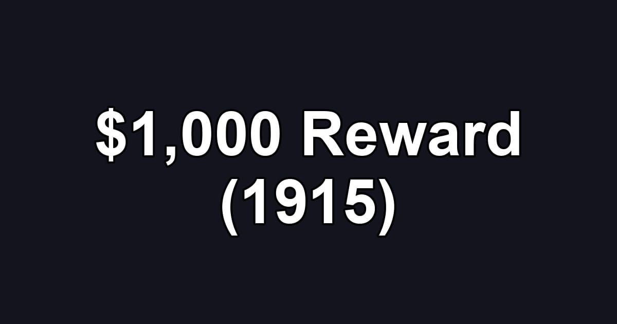$1,000 Reward (1915)