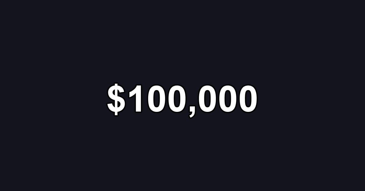 $100,000