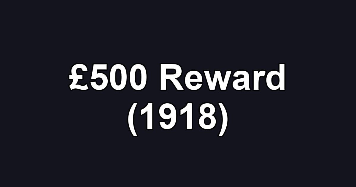 £500 Reward (1918)
