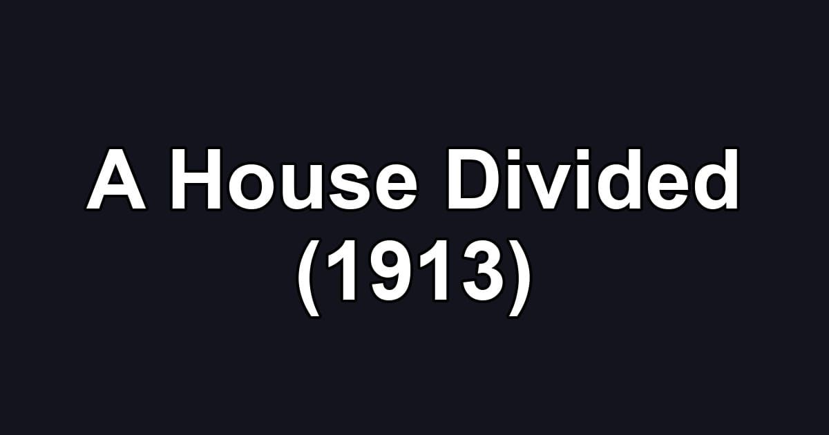 A House Divided (1913)