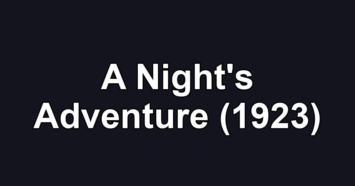 A Night's Adventure (1923)