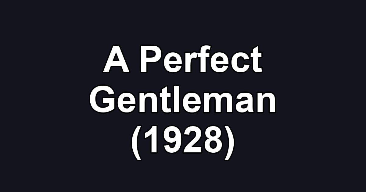 A Perfect Gentleman (1928)